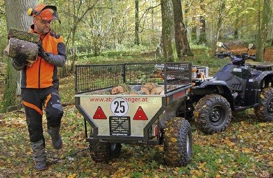 Rückeschiene für Forst-Arbeit mit deinem ATV / UTV / QUAD in