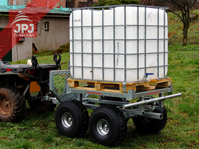 atv trailer mit aufbau wassertransporter